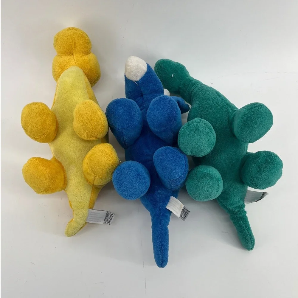 Prextex Plush 3 Dinosaur Set Triceratops Brachiosaurus Stegosaurus